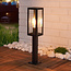 Industrial Stainless Steel Black Outdoor Lamp Alessio with Glass, 80 cm