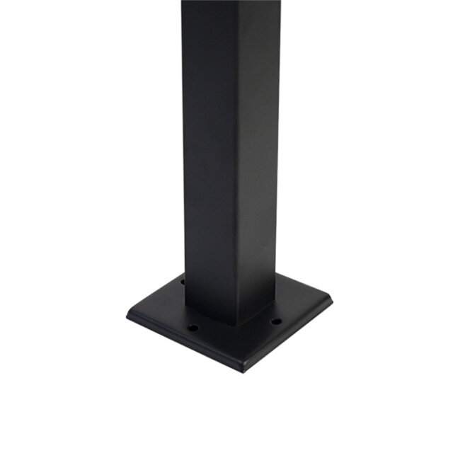 Industrial Stainless Steel Black Outdoor Lamp Alessio with Glass, 80 cm