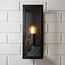 Modern black wall lamp in stainless steel with glass - Filippo