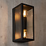 Stainless steel black wall lamp Diana 2-light with glass