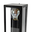 Stainless steel black wall lamp Diana 2-light with glass