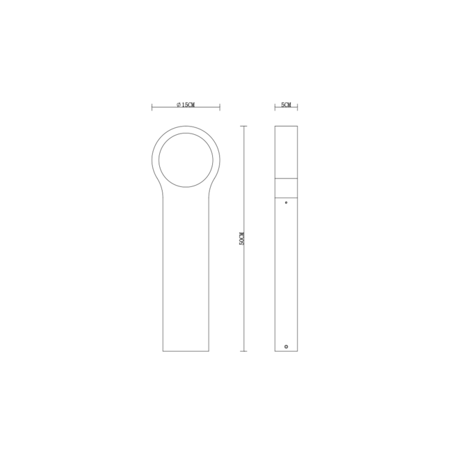 Outdoor Floor Lamp anthracite Leonardo, 50 cm