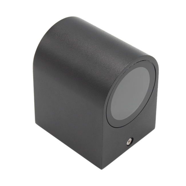 Modern outdoor wall light Nela - black round
