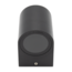 Modern outdoor wall light Nela - black round