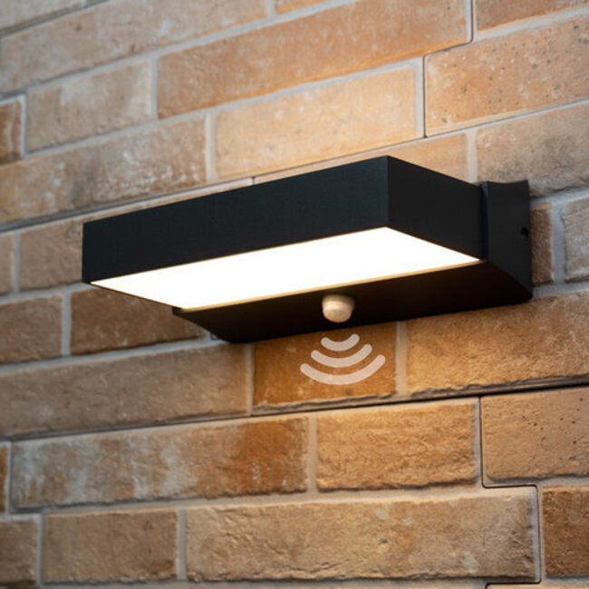 Onyx outdoor wall light with sensor - anthracite