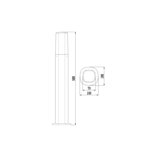 Modern Anthracite Floor Lamp Izo, 50 cm