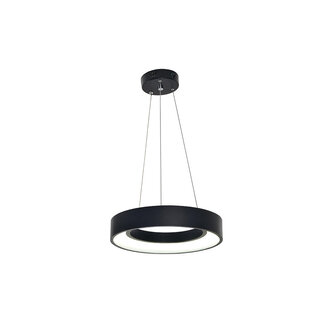 Modern hanging lamp in black metal - Roundy