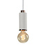 Design pendant lamp in white concrete with rose gold decoration - Vienna