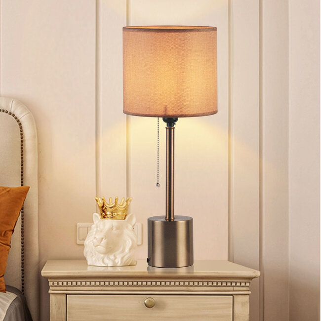 Romantic Table Lamp with Fabric Shade - Valencia