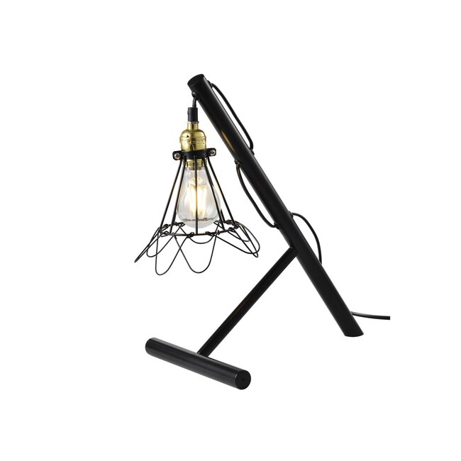 Industrial Table Lamp with Adjustable Black Metal - Marbella