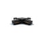 X-connector for 1-phase track, black