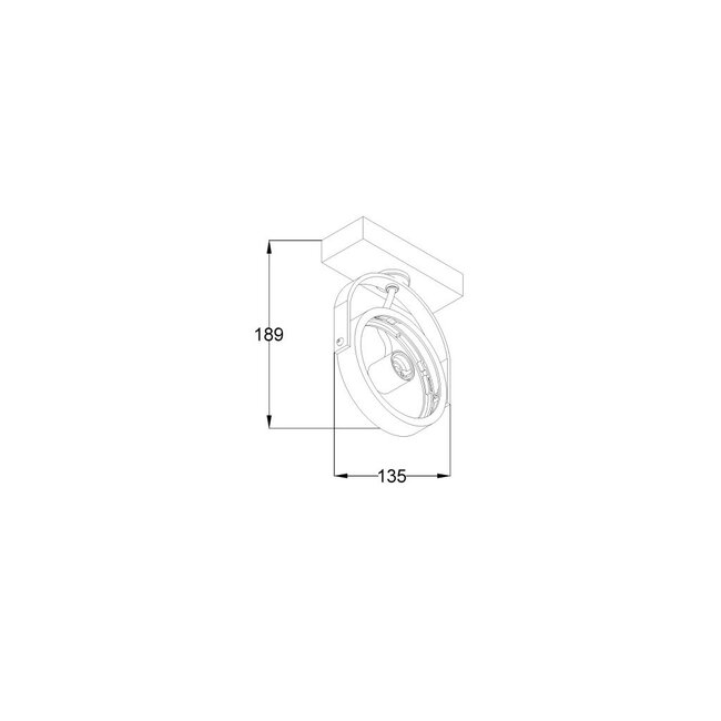 AR111 surface-mounted spotlight Skylar in black