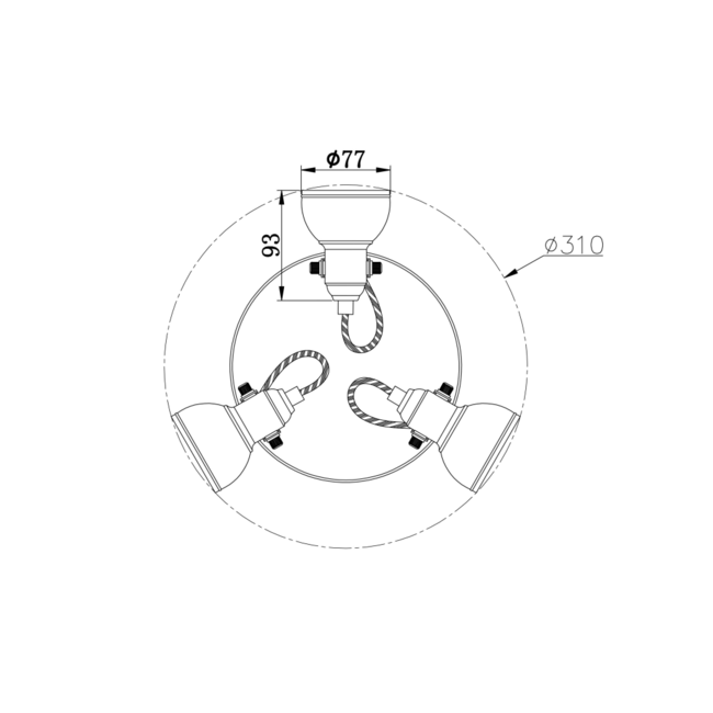 Ceiling light Mississippi - antique bronze