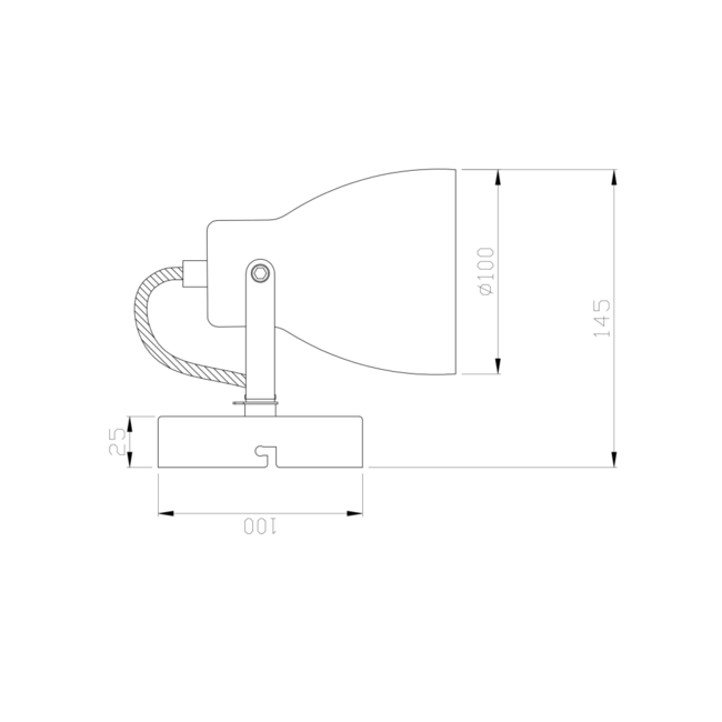 Modern Grey Concrete Ceiling Light - Brutus