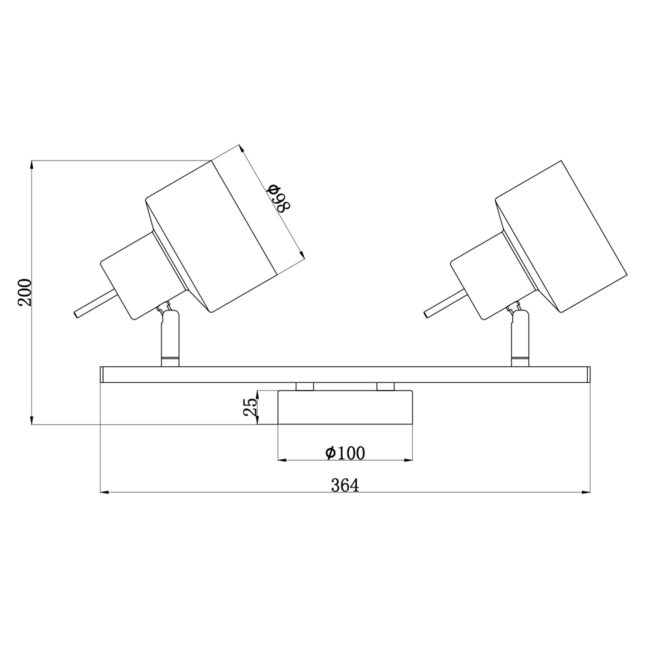 Ceiling spot with 2 spots - Henry