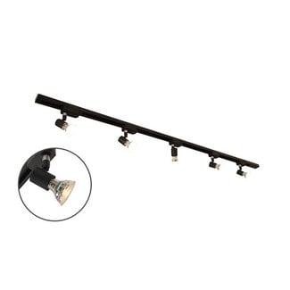 1.5 metre 1-phase track system set with Stanley spotlights, black
