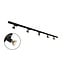 1.5 metre 1-phase track system set with Stanley spotlights, black