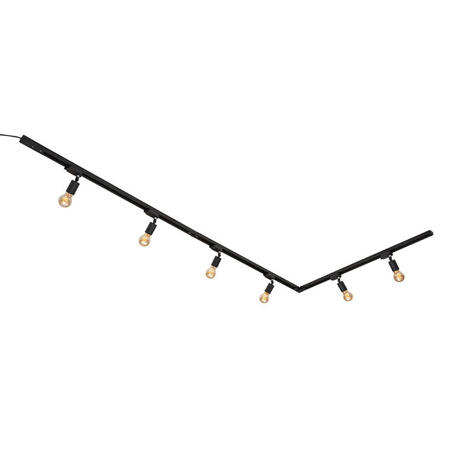 3 metre 1-phase track system set with Jax spotlights, black
