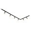 3 metre 1-phase track system set with Jax spotlights, black