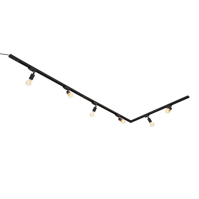 3 metre 1-phase track system set with Jax spotlights, black