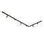 3 metre 1-phase track system set with Jax spotlights, black
