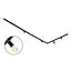 3 metre 1-phase track system set with Jax spotlights, black