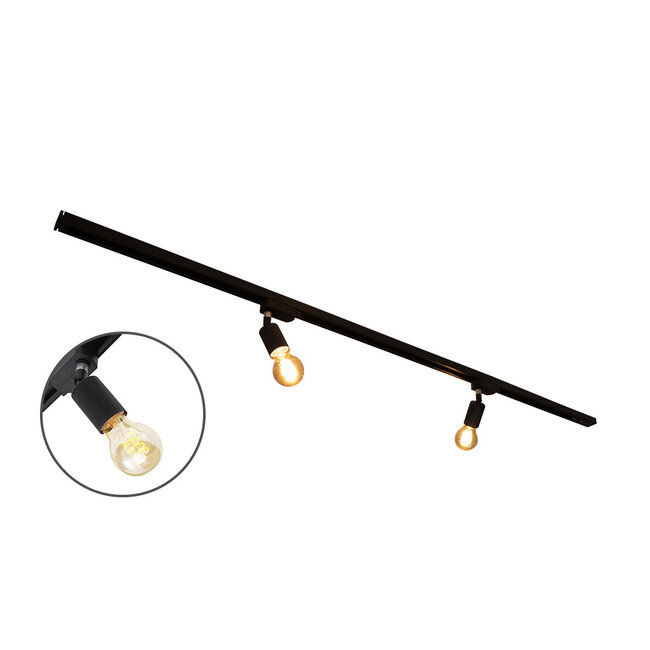 1.5 metre 1-phase track system set with Jax spotlights, black