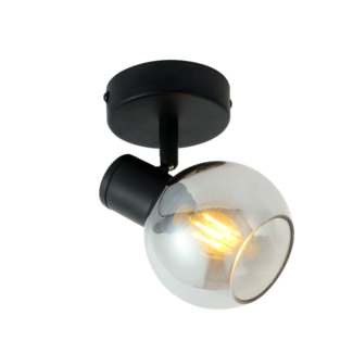 Ceiling light with smoked glass, 1-light - Dallas