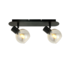 2-light ceiling light Phoenix - smoked glass with mirror effect