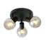 Ceiling light with smoked glass, 3-lights - Orlando