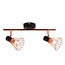 Industrial copper ceiling spotlight, 2-lights - Lincoln