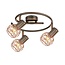 Industrial ceiling light copper coloured, 3-lights - Russet (E14 bulb holder)