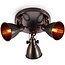 Industrial 3-light ceiling spotlight Illinois, antique bronze