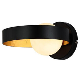 Wall light Carlos - black with gold