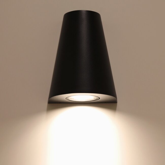 Black outdoor wall light