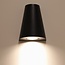 Black outdoor wall light