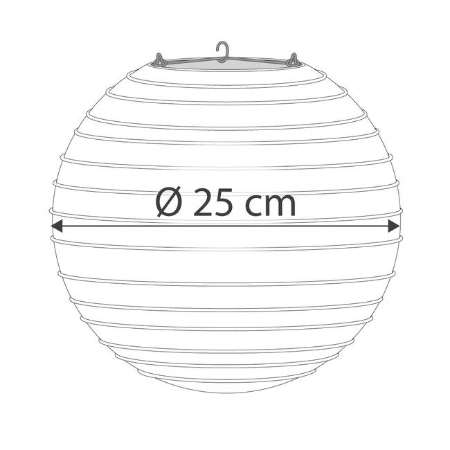 White lampion for outdoor, Ø25cm