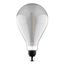 E27 dimmable filament LED lamp, Ø160mm, 7W, smoke glass