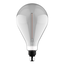E27 P160 dimmable LED filament bulb with smoked glass 7W
