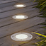 Solar ground spotlight Sunny - silver with integrated LED