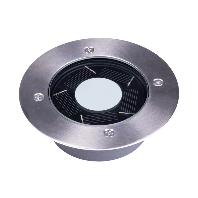 Solar ground spotlight Sunny - silver with integrated LED