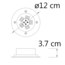 Solar ground spotlight Sunny - silver with integrated LED