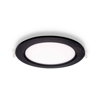 Round LED downlight 12W adjustable colour temperature - diameter 170 mm black