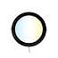 Round LED downlight 18W adjustable colour temperature - diameter 225 mm black