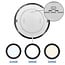 Round LED downlight 18W adjustable colour temperature - diameter 225 mm black