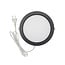 Round LED downlight 18W adjustable colour temperature - diameter 225 mm black