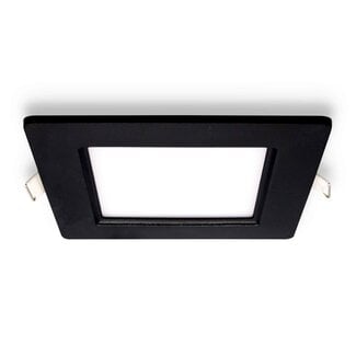 Square LED downlight 6W adjustable colour temperature - 120 x 120mm black