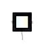 Square LED downlight 6W adjustable colour temperature - 120 x 120mm black
