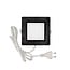 Square LED downlight 6W adjustable colour temperature - 120 x 120mm black