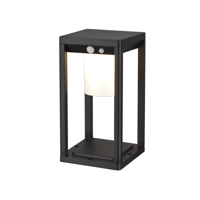 Modern solar floor lamp black with sensor - Kiran